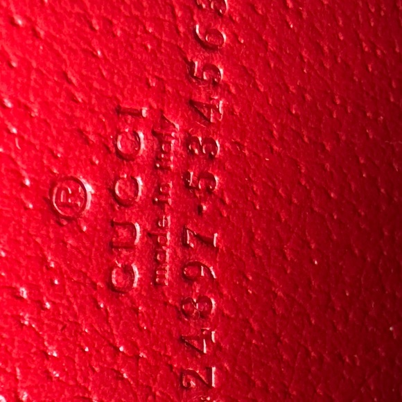 Gucci GG Supreme Tian Print Zip Around Card Case Wallet Beige Multicolor Red - Picture 10 of 10